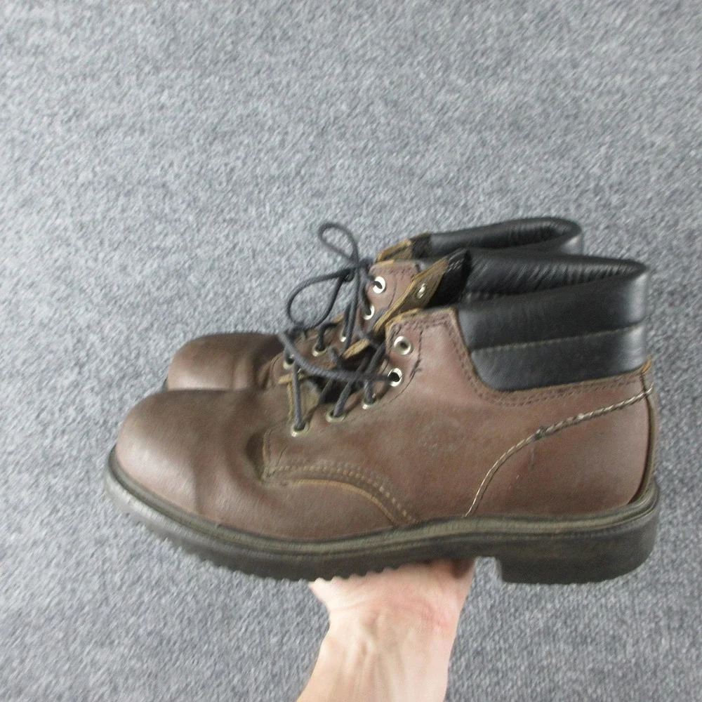 Red Wing Chukka Boots Mens Size 8.5? Brown Leather Lace Up Slip Resistant Work